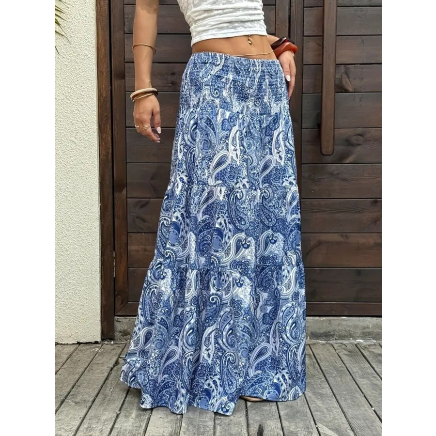 Paisley Print Maxi Skirt Apparel and Accessories