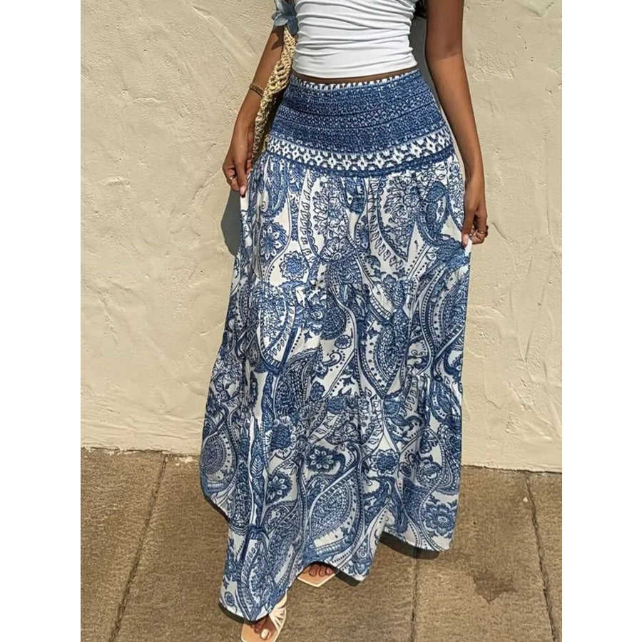 Paisley Print Maxi Skirt Apparel and Accessories