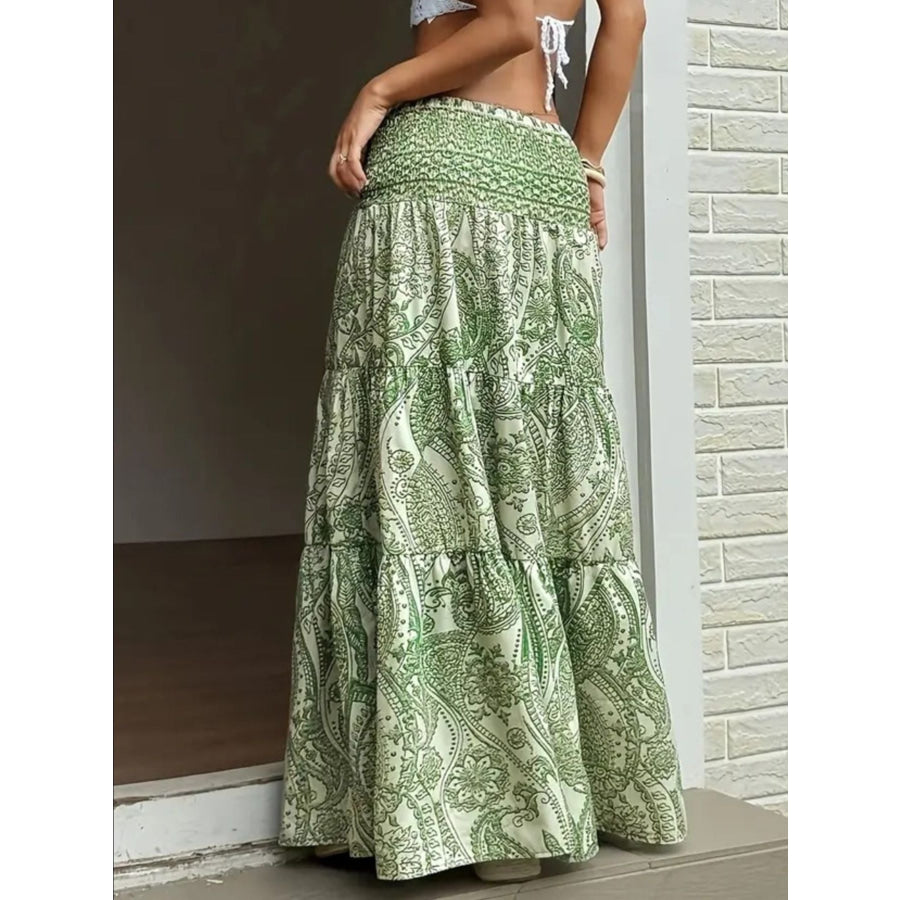 Paisley Print Maxi Skirt Apparel and Accessories