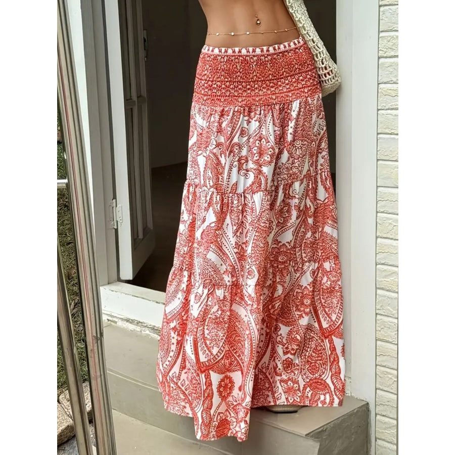 Paisley Print Maxi Skirt Apparel and Accessories