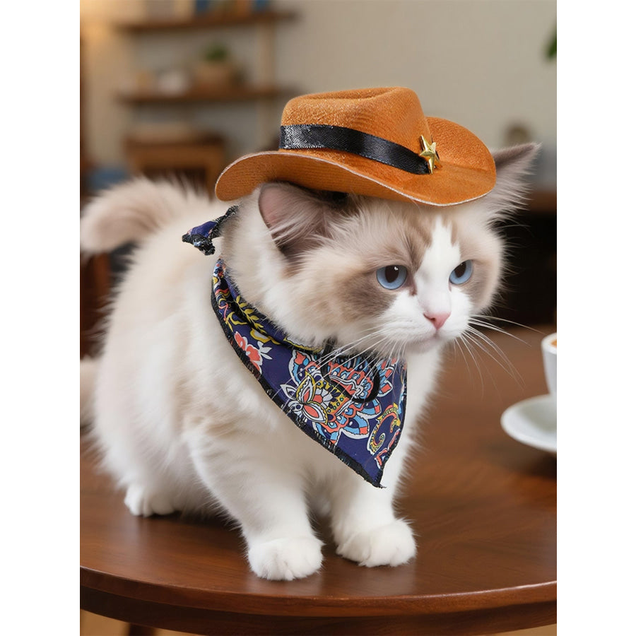Paisley Print Pet Scarf & Hat Apparel and Accessories