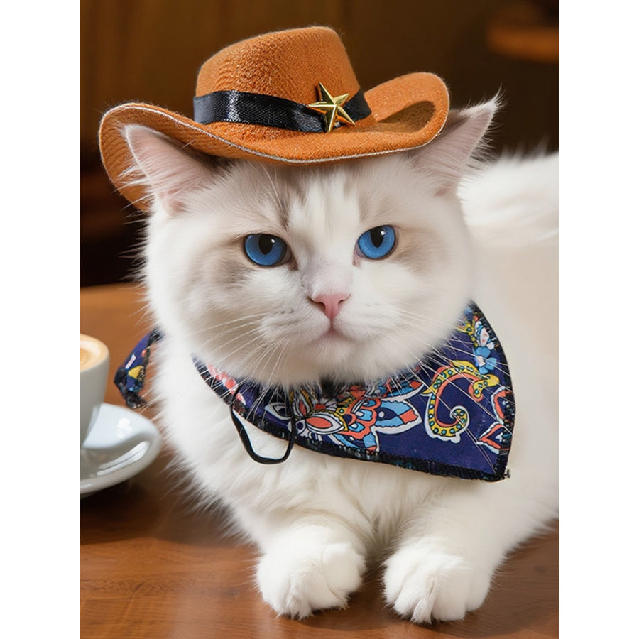 Paisley Print Pet Scarf & Hat Apparel and Accessories