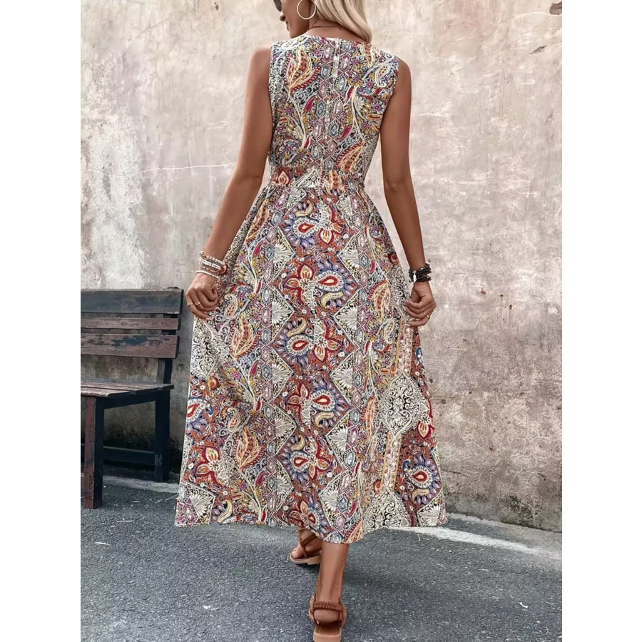Paisley Print Sleeveless Romper Apparel and Accessories
