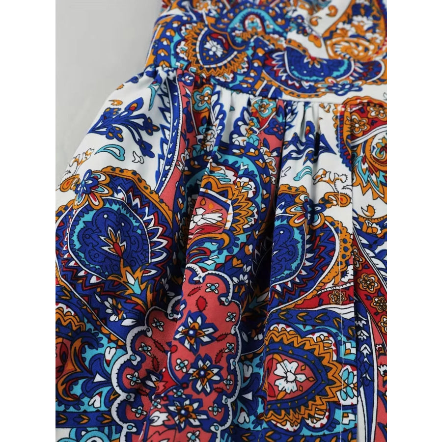 Paisley Print Sleeveless Romper Apparel and Accessories