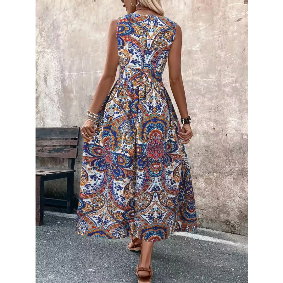 Paisley Print Sleeveless Romper Apparel and Accessories