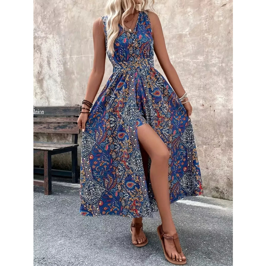 Paisley Print Sleeveless Romper Apparel and Accessories