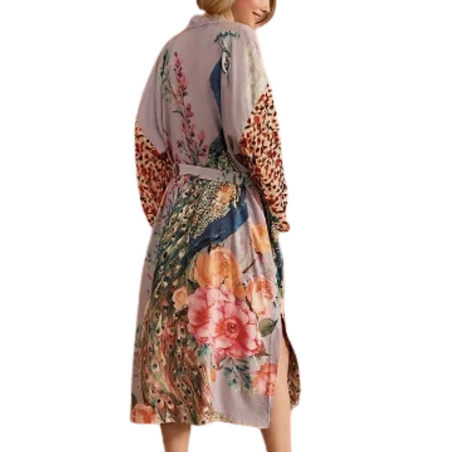 Paradise Floral Multi Print Kimono - ETA 2/5 One Size WS 503 Other Outerwear