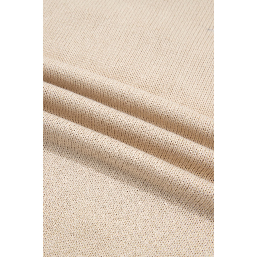 Parchment Corder HOWDY Letter Graphic Crew Neck Relaxed Sweater Sweaters & Cardigans/Sweaters