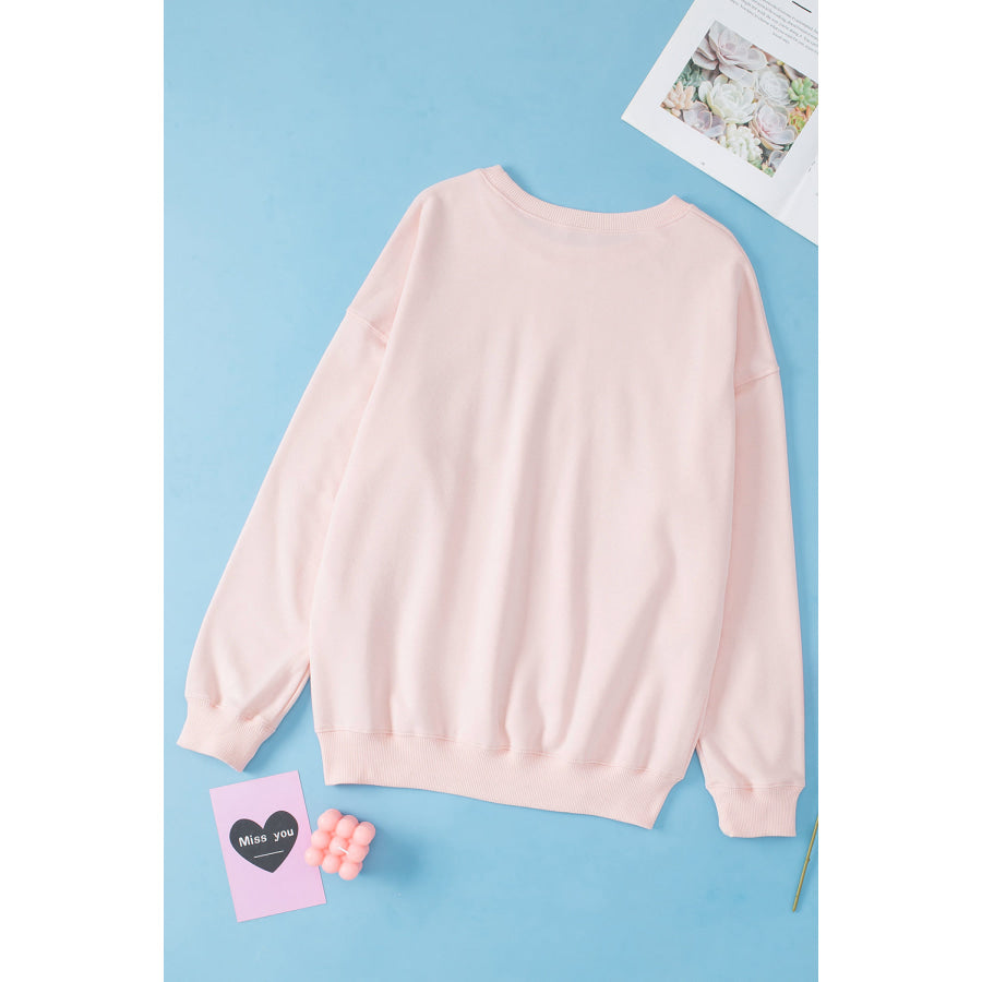 PARIS Round Neck Long Sleeve Sweatshirt Apparel and Accessories