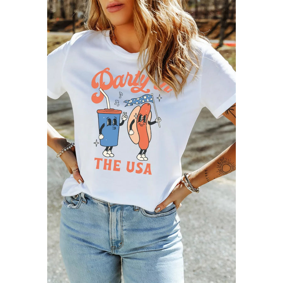 Party In The USA Patriotic Graphic Tee Apparel and Accessories