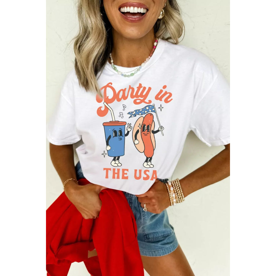 Party In The USA Patriotic Graphic Tee Apparel and Accessories