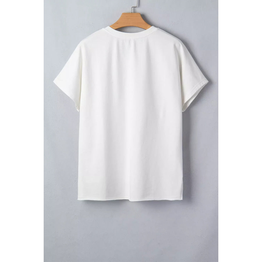 Patriot Star Patched Notched Neck Mineral Washed Tee Apparel and Accessories