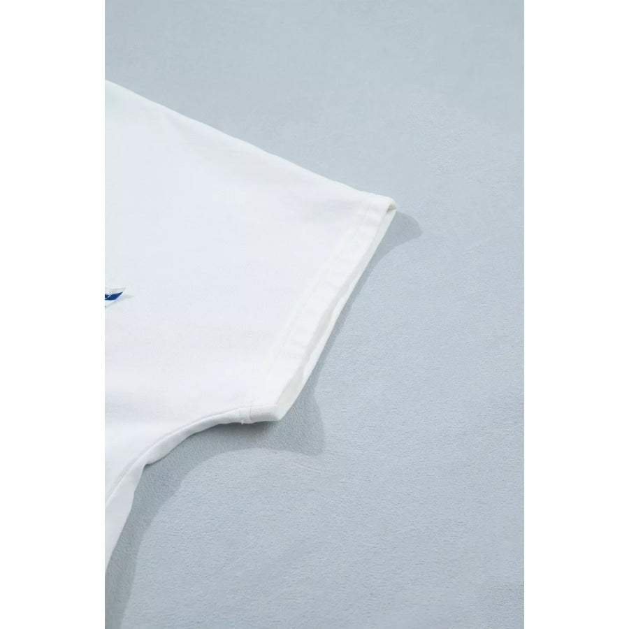 Patriot Star Patched Notched Neck Mineral Washed Tee Apparel and Accessories