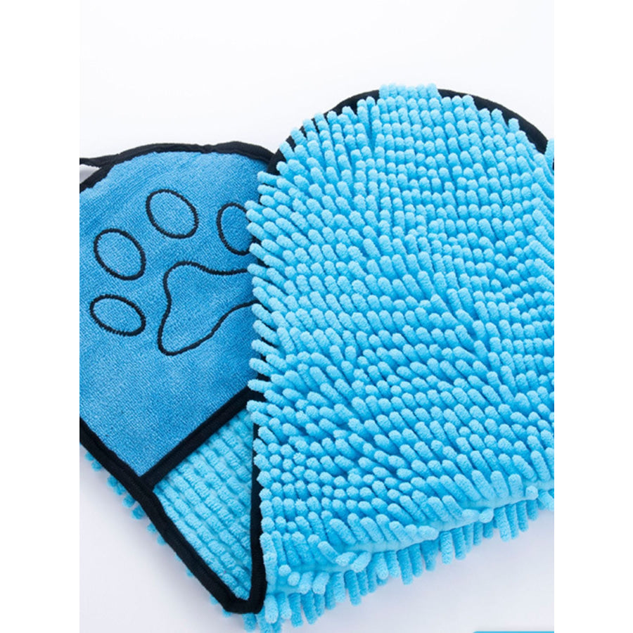 Paw Print Pet Towel Sky Blue / ONESIZE Apparel and Accessories
