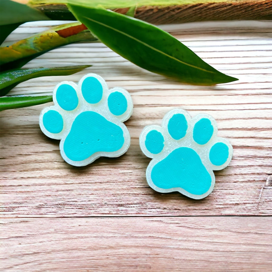 Paw Print Vent Clips in Teal