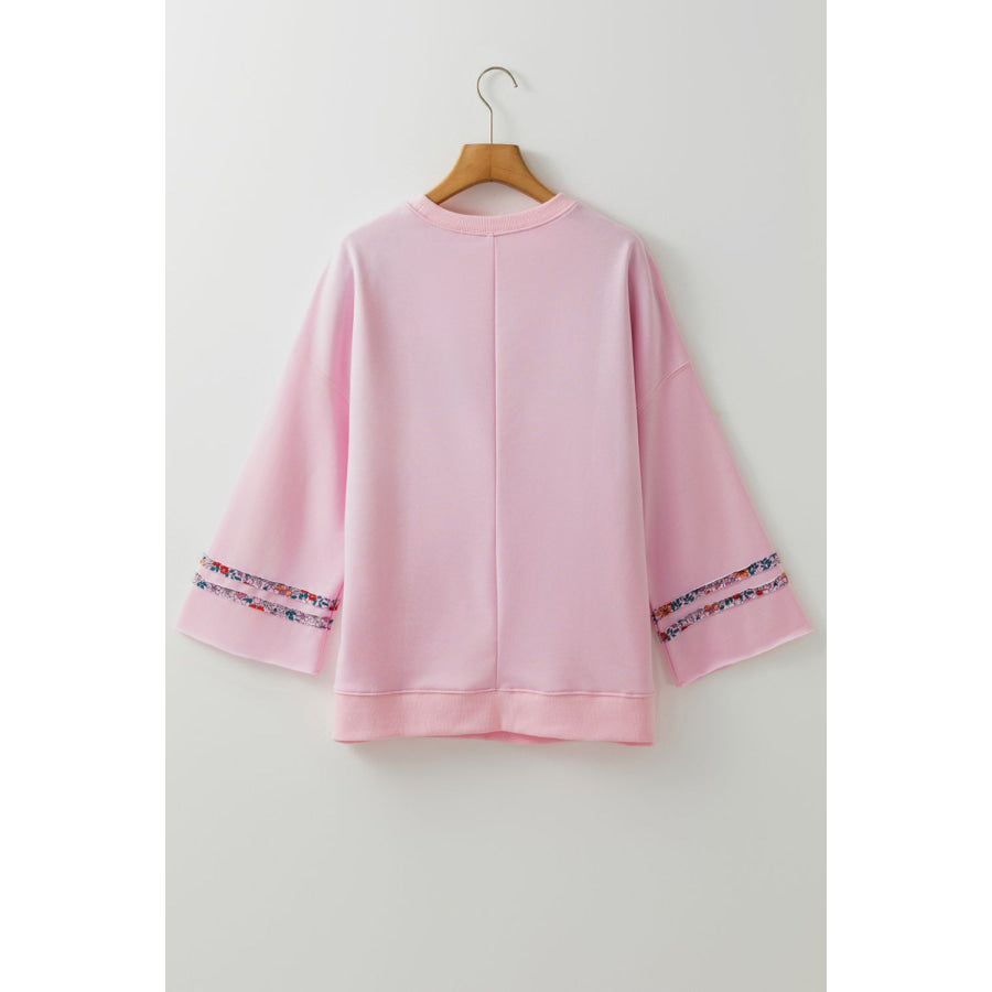 Peace Patch Round Neck Long Sleeve Top Apparel and Accessories