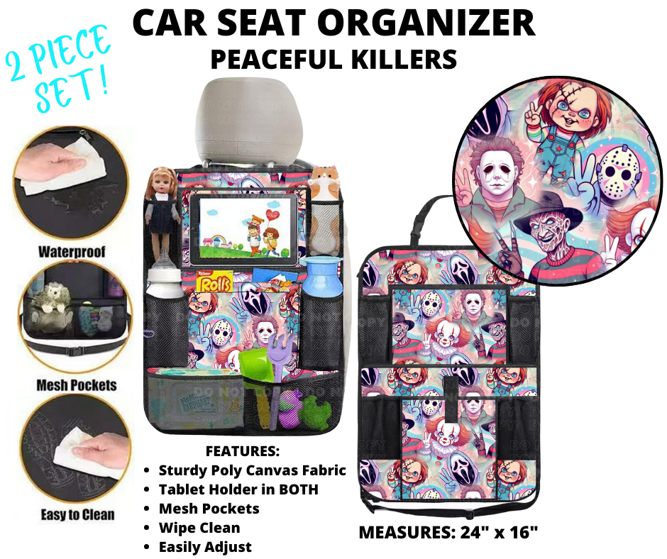 Preorder Custom 2-Piece Car Seat Organisers - Closes 2 Jan - ETA mid Apr 2025