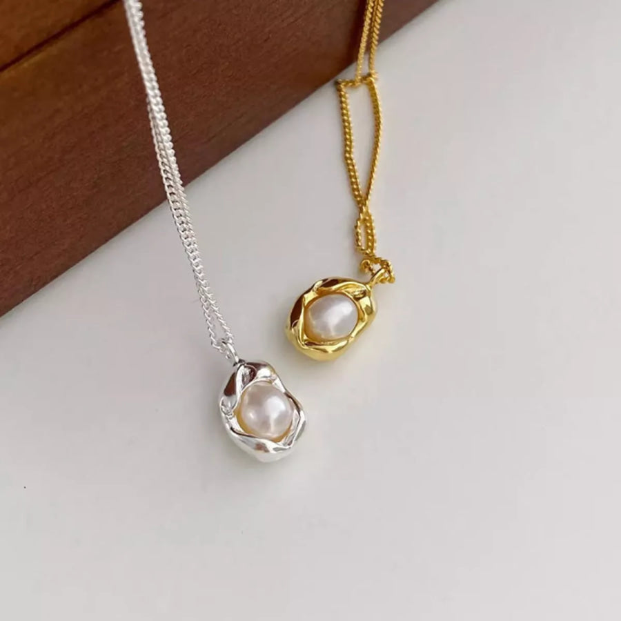 Pearl 925 Sterling Silver Necklace Apparel and Accessories