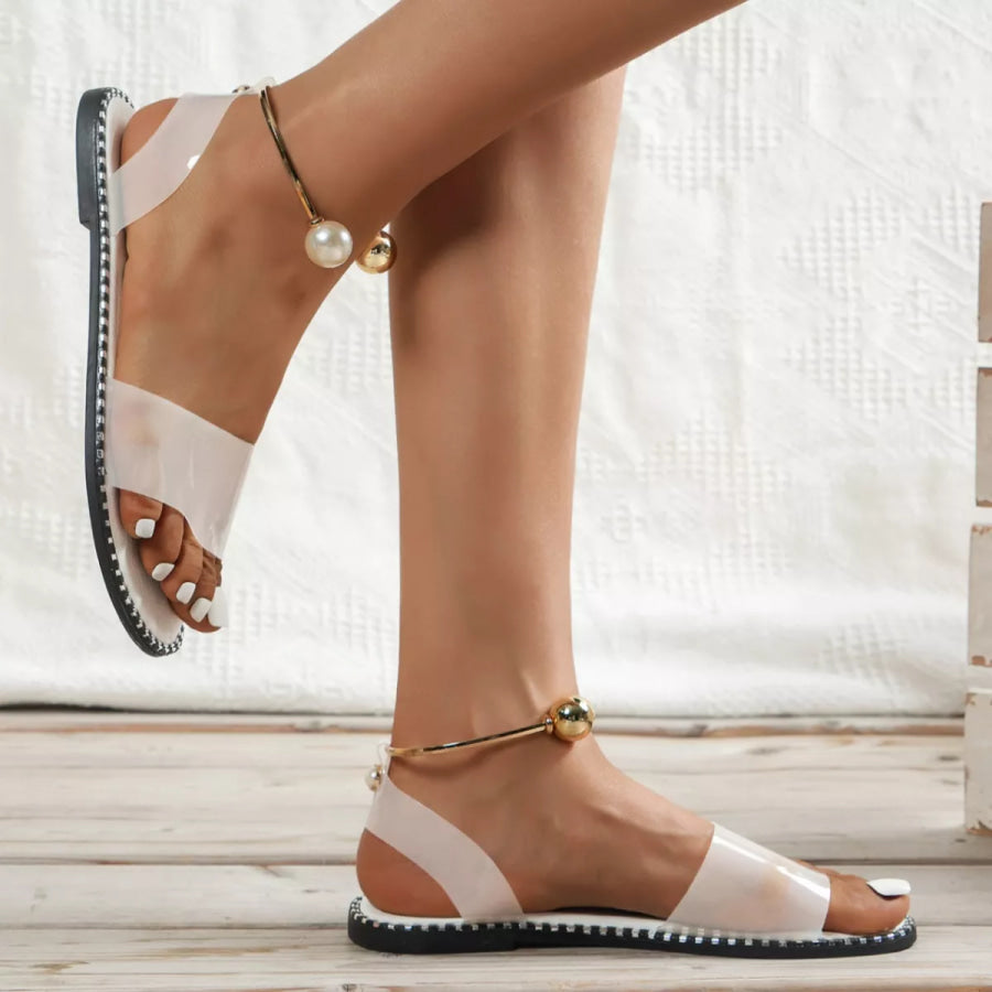Pearl Ankle Cuff Sandals Apparel and Accessories