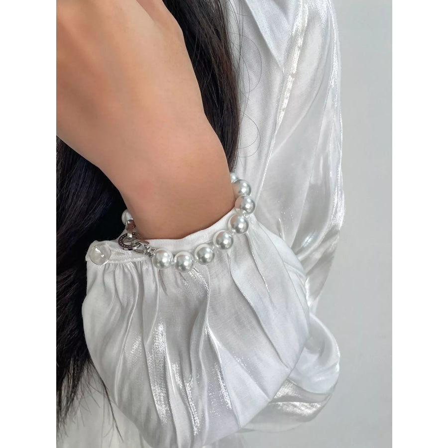 Pearl Beaded Bracelet with Clasp