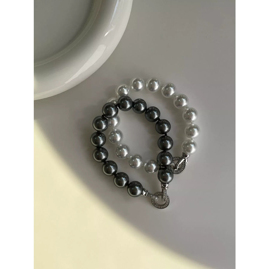 Pearl Beaded Bracelet with Clasp