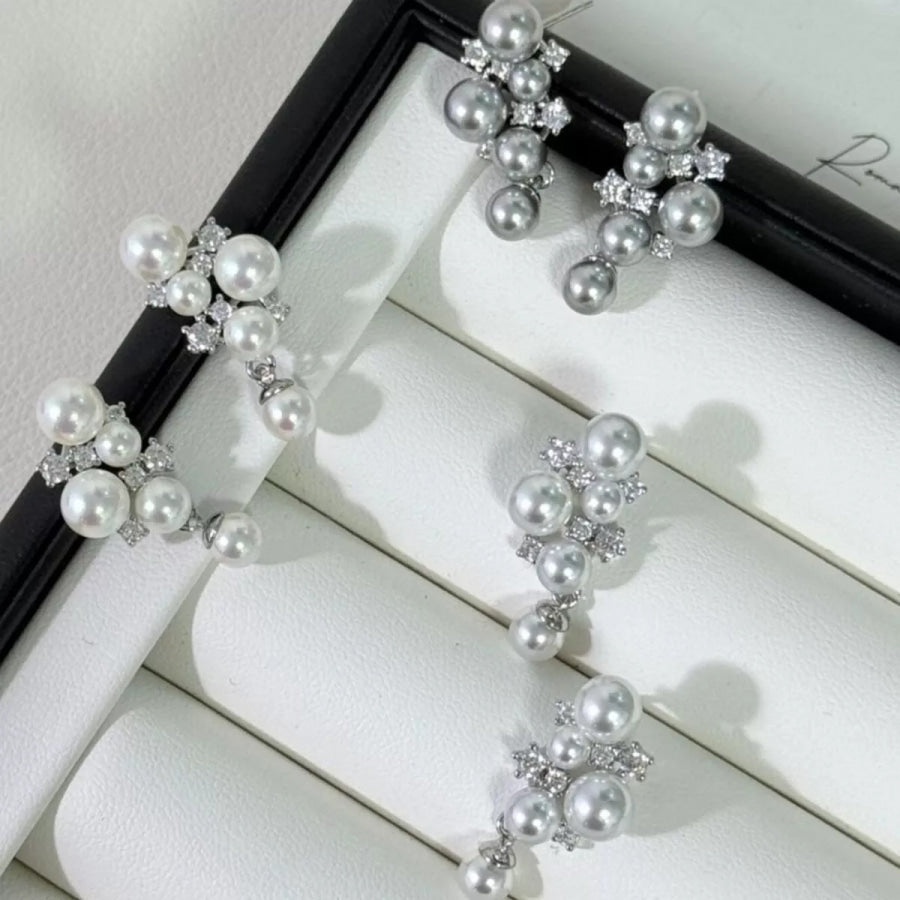 Pearl Cluster Earrings Apparel and Accessories