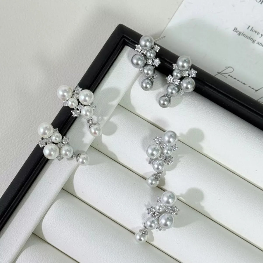 Pearl Cluster Earrings Apparel and Accessories