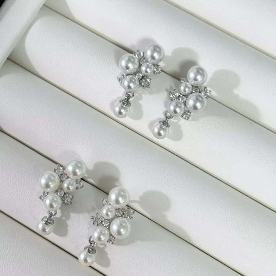 Pearl Cluster Earrings Apparel and Accessories