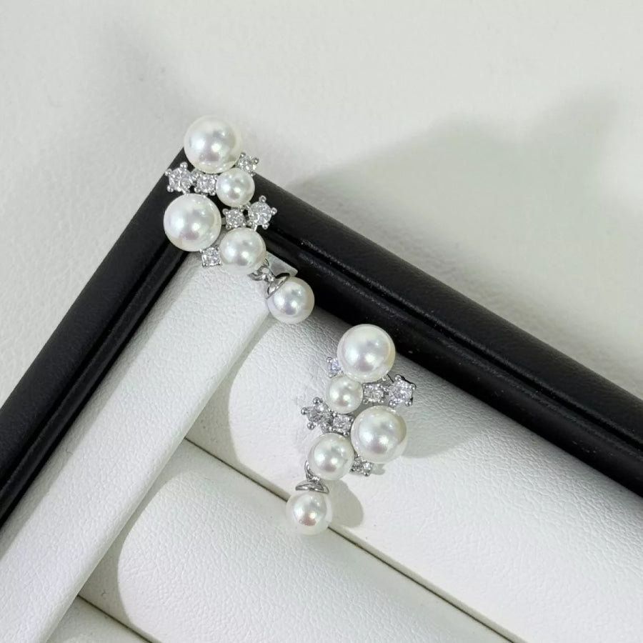 Pearl Cluster Earrings Ivory / One Size Apparel and Accessories