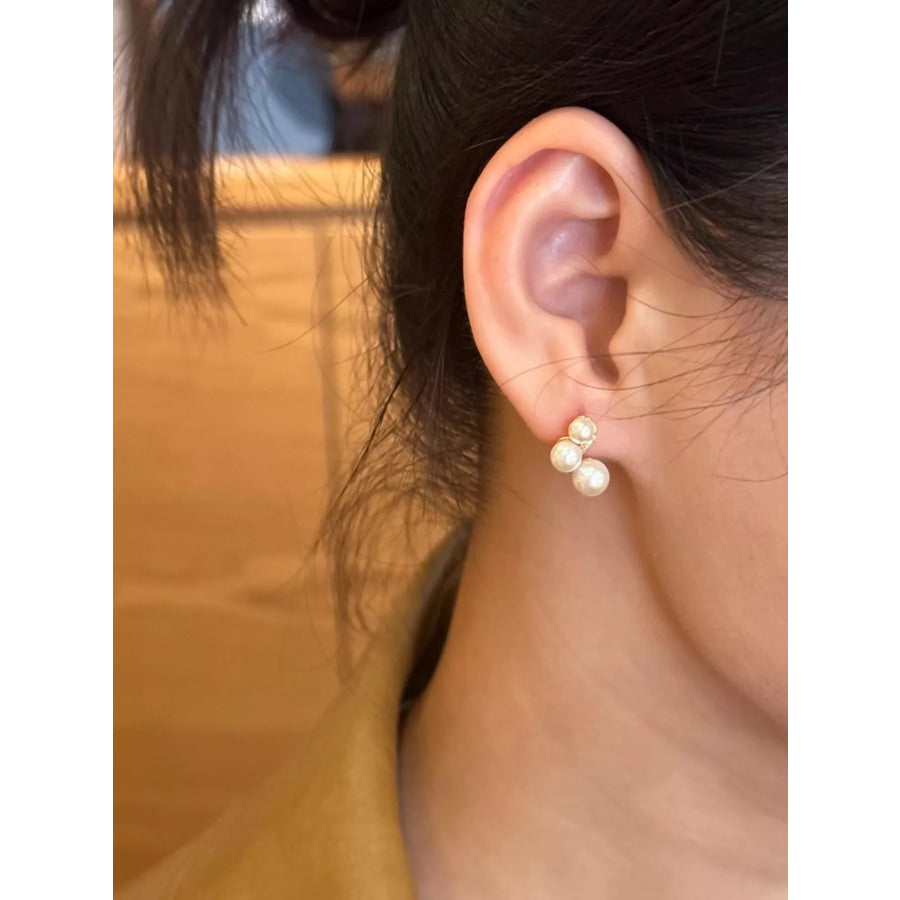 Pearl Cluster Earrings White / One Size Apparel and Accessories