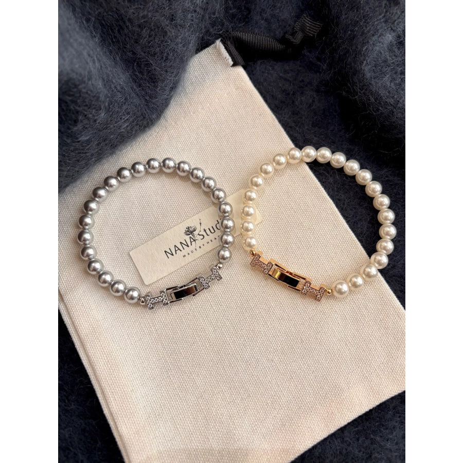 Pearl Double H Buckle Bracelet Apparel and Accessories