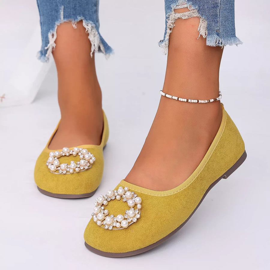 Pearl Embellished Slip-Ons Apparel and Accessories
