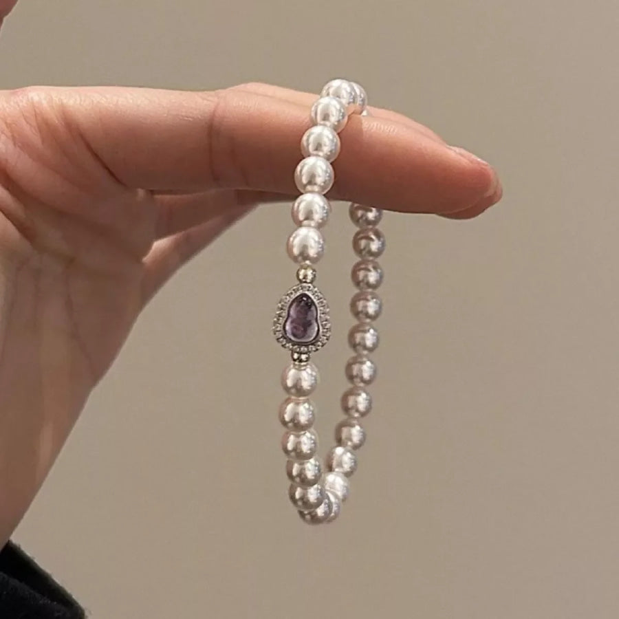 Pearl Gourd Bracelet Lilac / One Size Apparel and Accessories