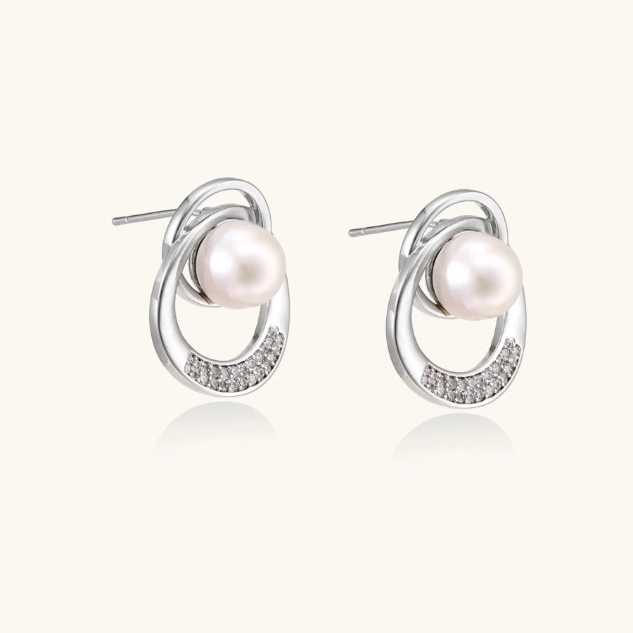 Pearl Orbit Studs by Sandee Rain Boutique Earrings