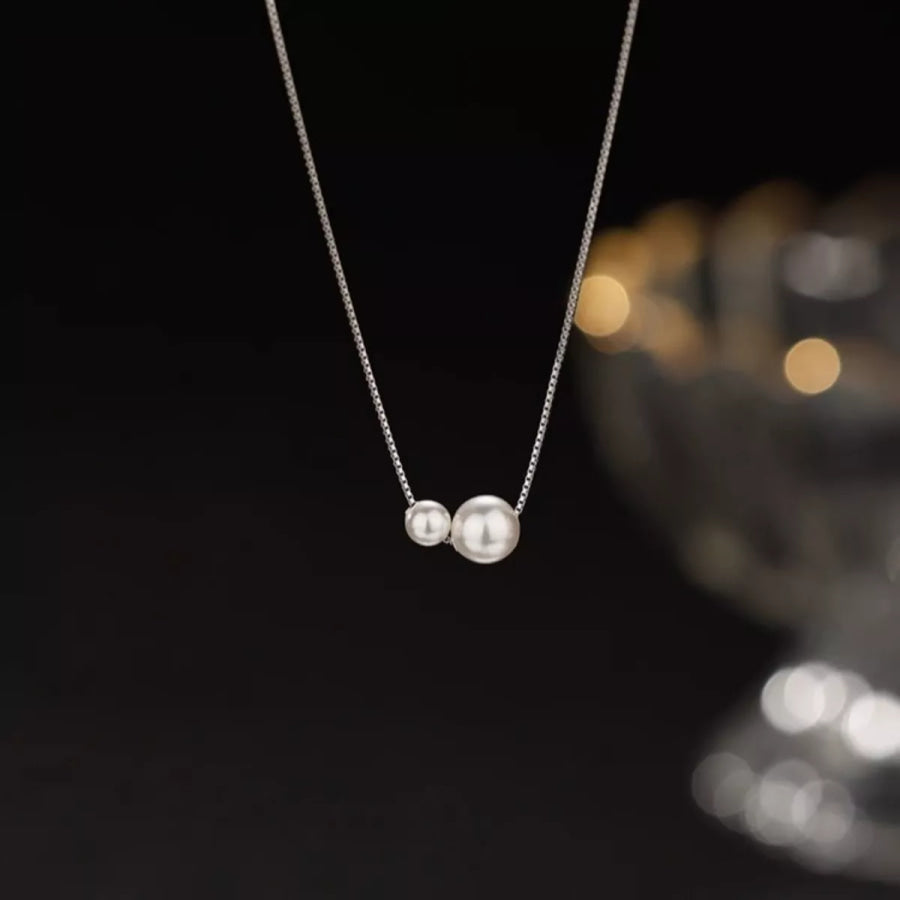 Pearl Pendant Necklace Cream / One Size Apparel and Accessories