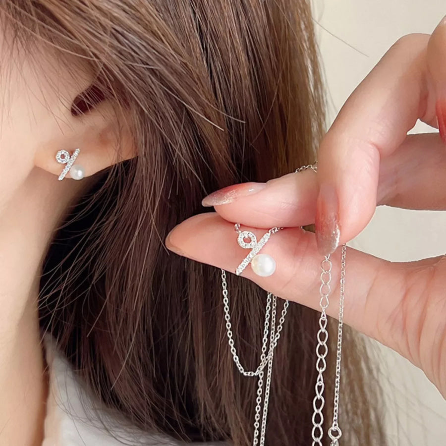 Pearl Percentage Pendant Necklace Apparel and Accessories