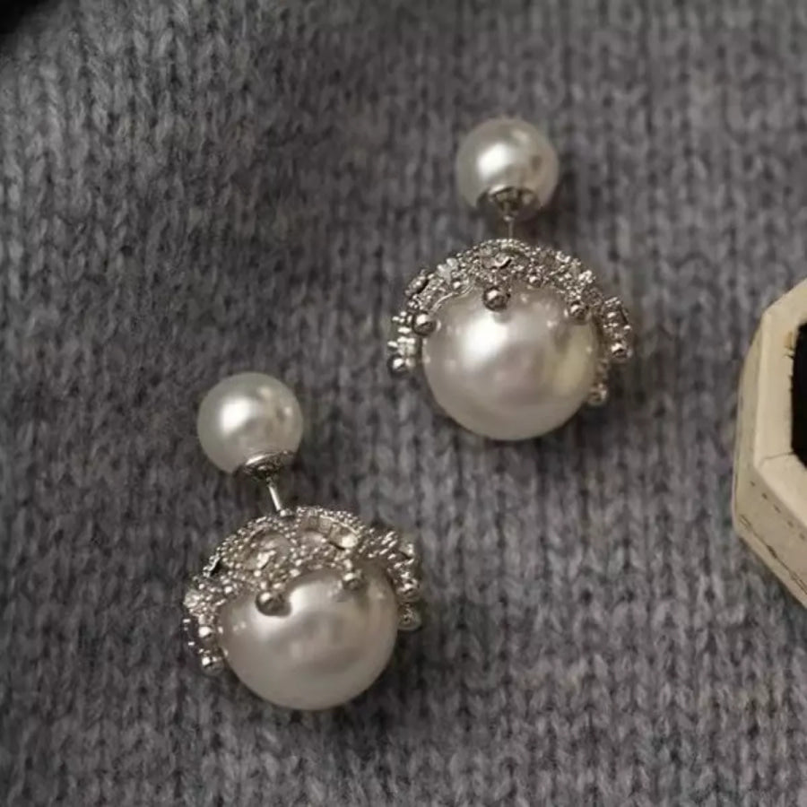 Pearl Stud Earring Silver / One Size Apparel and Accessories