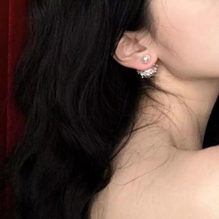 Pearl Stud Earring Silver / One Size Apparel and Accessories