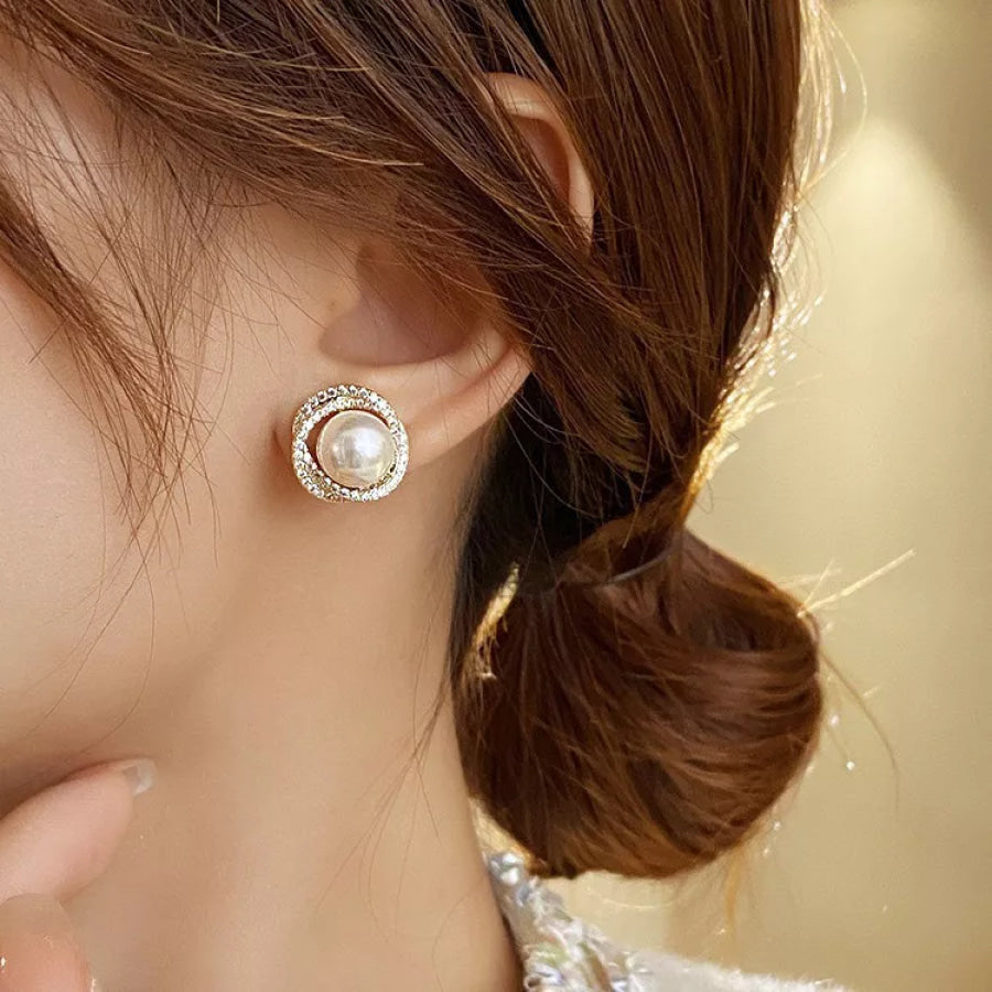 Pearl Stud Earrings Apparel and Accessories