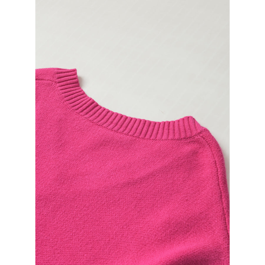 Pearl Trim Heart V-Neck Sweater Apparel and Accessories