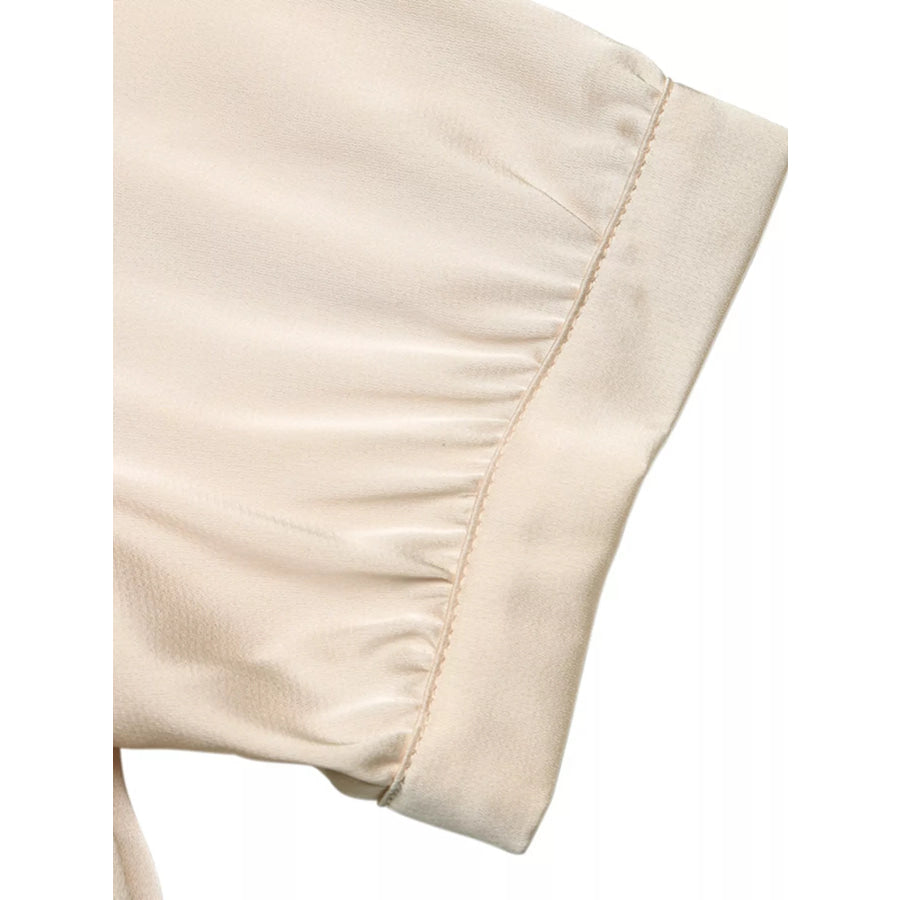 Pearl Trim Satin Bodysuit Apparel and Accessories