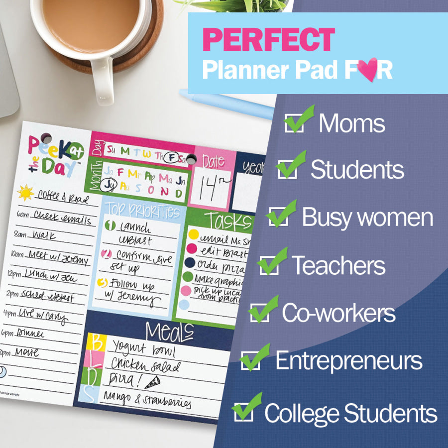 Peek at the Day™ Daily Planner Pad | All Bright &amp; Cheery Pads