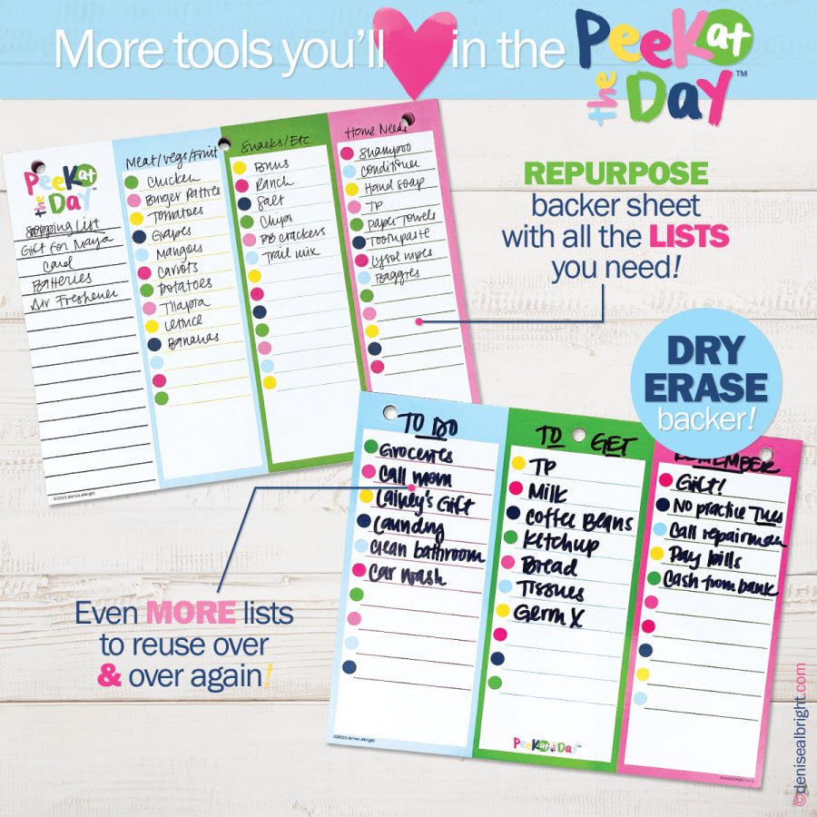 Peek at the Day™ Daily Planner Pad | All Bright &amp; Cheery Pads