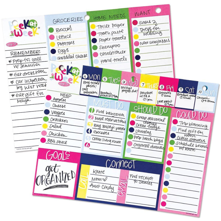 Peek at the Week® Weekly Planner Pad Pads