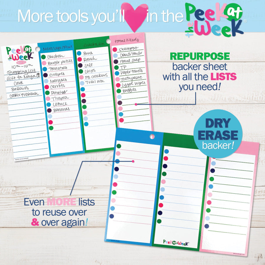 Peek at the Week® Weekly Planner Pad Pads