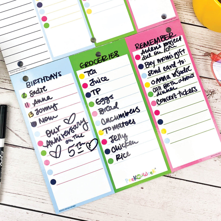 Peek at the Week® Weekly Planner Pad | Simple Cheery Week Pads