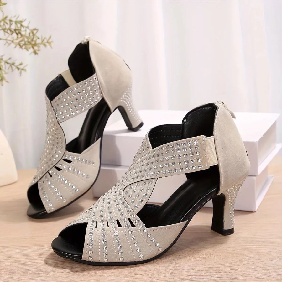 Peep Toe Block Heels Sandals Apparel and Accessories