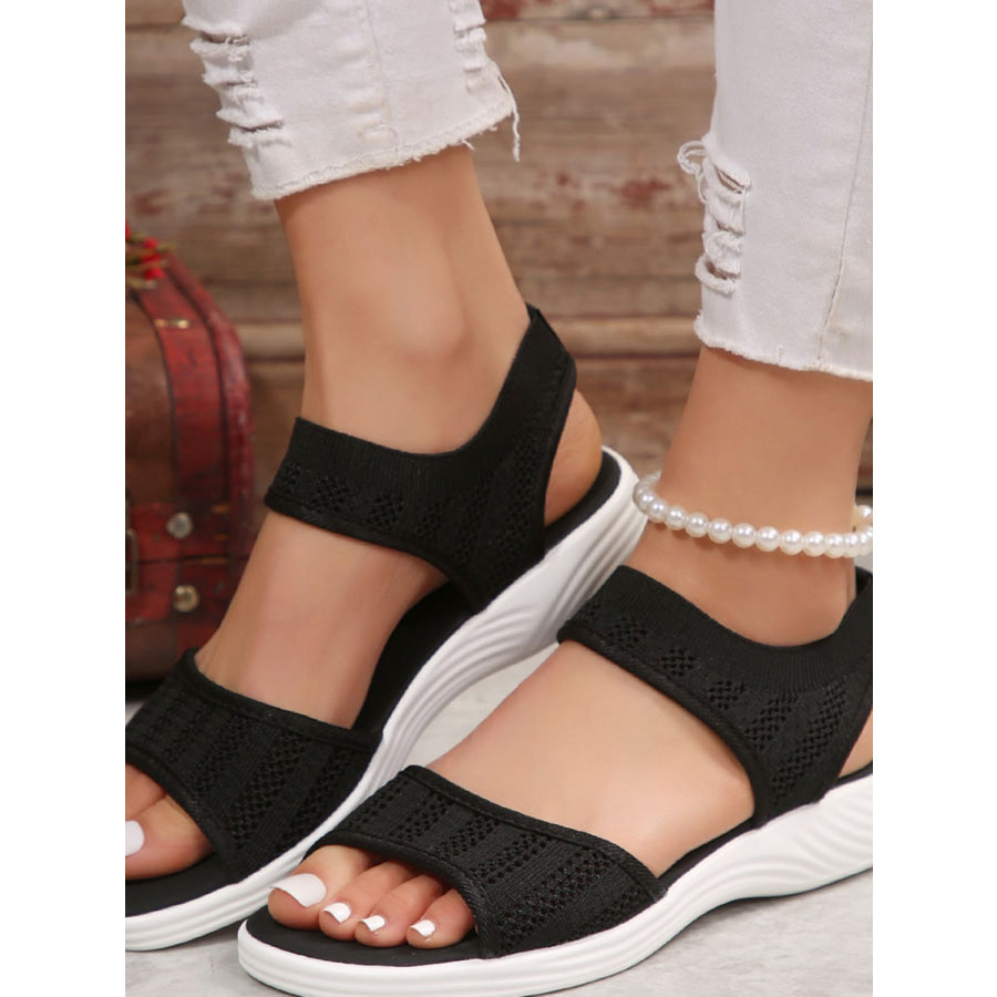 Peep Toe Cloth Sandals Apparel and Accessories