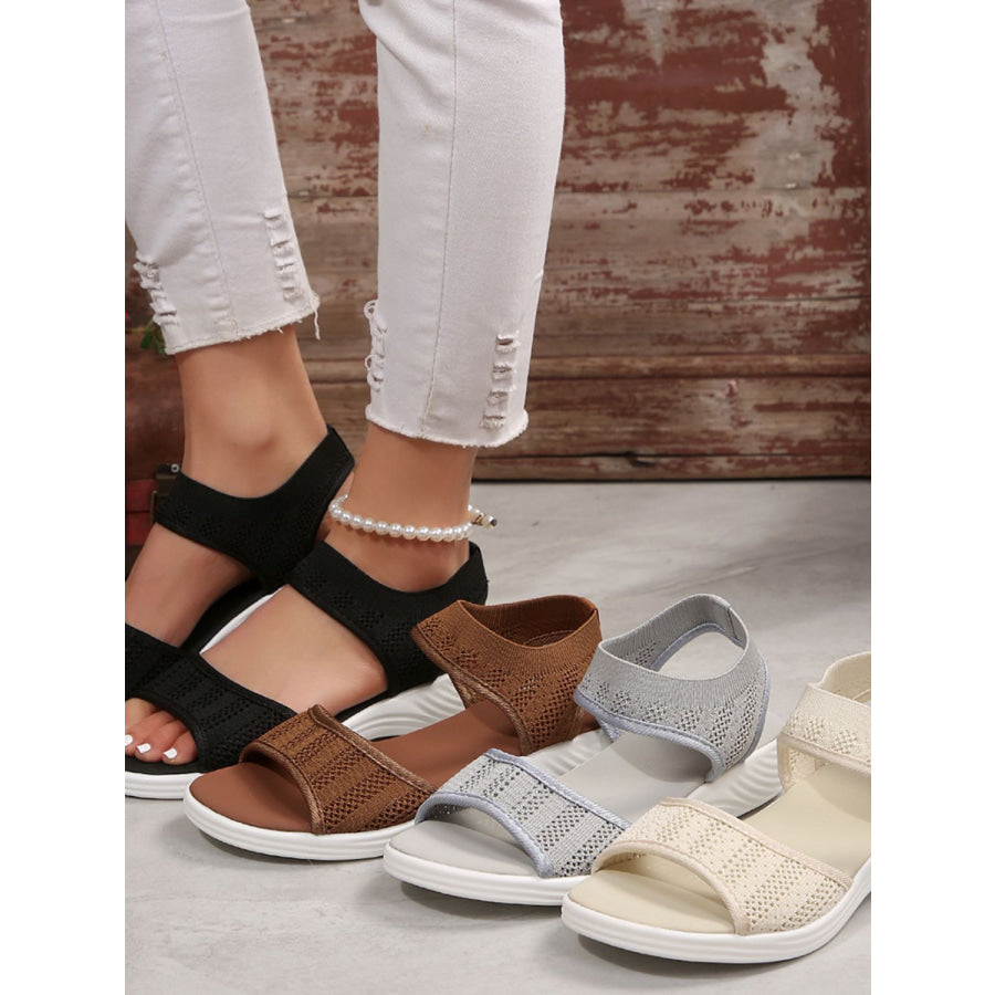 Peep Toe Cloth Sandals Apparel and Accessories