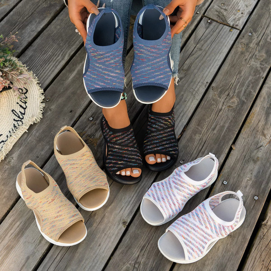 Peep Toe Flats Sandals Apparel and Accessories